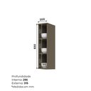 Ver imagem 5 de Aéreo Nicho 20MMX83MM 100% MDF Aurora Marrom/Duna