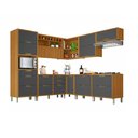 Ver imagem 1 de Cozinha Modulada 9 Peças Ângulo Freijó Grafite