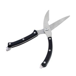 Tesoura Cozinha Trinchante Corta Osso Frango Carnes Peixes Culinária Preto:preto - 7