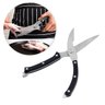 Tesoura Cozinha Trinchante Corta Osso Frango Carnes Peixes Culinária Preto:preto - 1