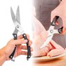 Tesoura Cozinha Trinchante Corta Osso Frango Carnes Peixes Culinária Preto:preto - 3