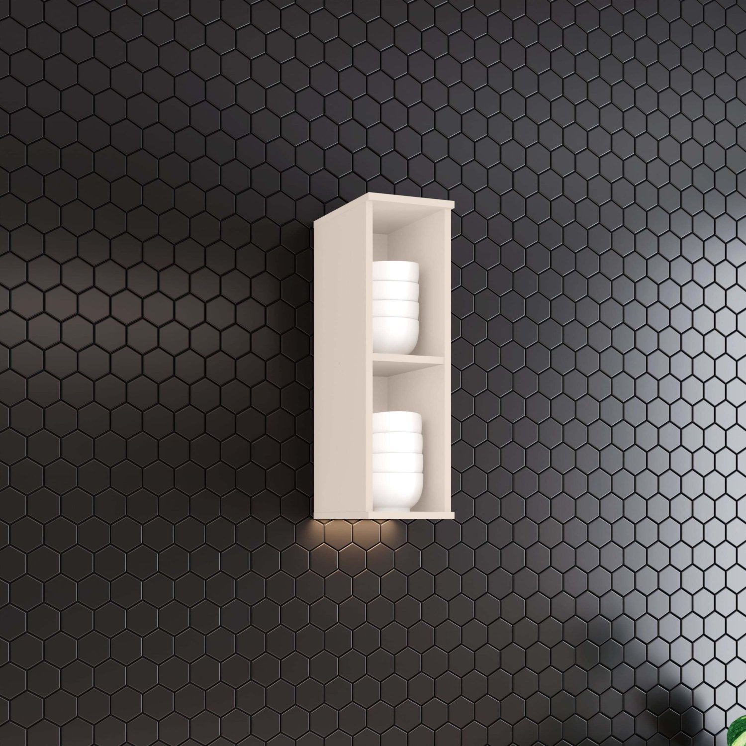 Armário Aéreo Nicho 20cm 100% MDF Aurora - 1