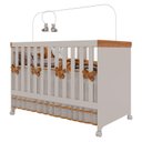 Ver imagem 2 de Berço Americano Mini Cama com Guarda Roupa Infantil Antonella 4 Portas Off White Caramelo - Canaã