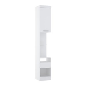 Mesa Cabeceira Criado Alto Roupeiro Modulado Alpes 1 Porta 1 Gaveta - Módulo Alpes - Luciane:branco