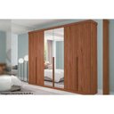 Ver imagem 5 de Guarda Roupa Casal 6 Portas (2 C/ Espelho) e 6 Gavetas Guarapari Cinamomo - Panan