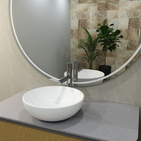 Cuba Apoio para Banheiro Barocco Redonda 39,5x13,5cm