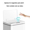 Lixeira Automática Retangular 50 Litros com Sensor Branca - 4