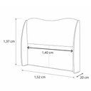 Ver imagem 6 de Cabeceira Cama Casal Petala 140cm Orgânica Curva Bouclê Off White - Vimont MOVEI8S