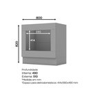 Ver imagem 1 de Balcão 80CM Henn Americana C367-131 Cinza SE
