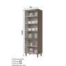 Cristaleira 4 Portas 71,5cm 100% MDF Aurora - 5
