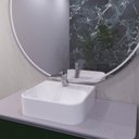 Ver imagem 2 de Cuba de Apoio Quadrada 43x39x13cm Sentiero com Mesa 