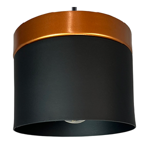 Pendente Cozinha Quarto Balcão Bancada Moderno Alumínio Bivolt Preto com Cobre