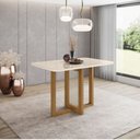 Ver imagem 2 de Conjunto de Mesa 4 Cadeiras Tampo de Vidro Natali Henn 120cm