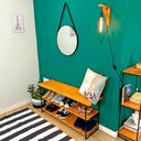 Ver imagem 2 de Sapateira Banco Industrial Carvalho e Preto