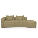 Ver imagem 5 de Sofá Curvo Decorativo Kimiko 297cm 2 Lugares Sala de Estar com Chaise Bouclê Bege G52 - Gran Belo