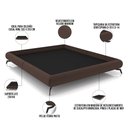 Ver imagem 4 de Cama Casal King Base Box Pés de Ferro Estilo Industrial 210cm Otto P05 Veludo Marrom - Lyam Decor