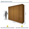 Guarda Roupa Casal 6 Portas com 9 Gavetas 100% MDF Urbano - 3