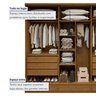 Guarda Roupa Casal 6 Portas com 9 Gavetas 100% MDF Urbano - 11