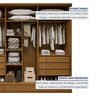 Guarda Roupa Casal 6 Portas com 9 Gavetas 100% MDF Urbano - 12