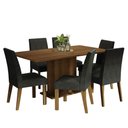 Ver imagem 2 de Conjunto Sala de Jantar Mesa Tampo de Madeira 6 Cadeiras Rustic/oxford Renata Madesa