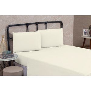 Kit Jogo de Lençol Queen Gold 100% Algodão Percal 200 Fios 03 Peças Toque Macio Aconchegante Lindo:p