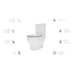 Kit Vaso Sanitário com Caixa Acoplada e Assento Soft Close Barroco Acqua Brasil - 6