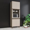 Ver imagem 1 de Torre Quente 1 Forno 4 Portas 71,5cm 100% MDF Aurora Cinza/Duna/Cristal