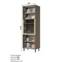 Ver imagem 5 de Torre Quente 1 Forno 4 Portas 71,5cm 100% MDF Aurora Cinza/Duna/Cristal