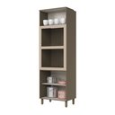 Ver imagem 4 de Torre Quente 2 Fornos 71,5cm 3 Portas 100% MDF Aurora Cinza/Duna/Cristal