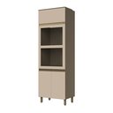 Ver imagem 3 de Torre Quente 2 Fornos 71,5cm 3 Portas 100% MDF Aurora Cinza/Duna/Cristal