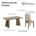Ver imagem 4 de Conjunto Sala de Jantar Tampo de Vidro 4 Cadeiras Rustic/crema/imperial Braga Madesa