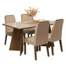 Conjunto Sala de Jantar Tampo de Vidro 4 Cadeiras Rustic/crema/imperial Braga Madesa - 2
