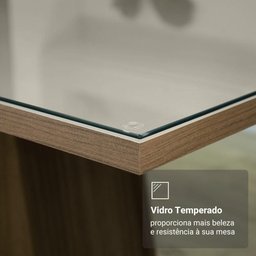 Conjunto Sala de Jantar Tampo de Vidro 4 Cadeiras Rustic/crema/imperial Braga Madesa - 7