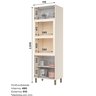 Torre Quente 2 Fornos 71,5cm 3 Portas 100% MDF Aurora - 4