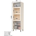 Ver imagem 4 de Torre Quente 2 Fornos 71,5cm 3 Portas 100% MDF Aurora