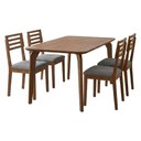 Ver imagem 1 de Mesa de Jantar Papaia com 4 Cadeiras Estofadas Juparana Linho Grafite Ornar