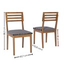 Ver imagem 3 de Mesa de Jantar Papaia com 4 Cadeiras Estofadas Juparana Linho Grafite Ornar