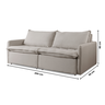 Sofá Cama 2 Lugares Retrátil 200cm Linho Cinza Califórnia Zurc Decor - 4