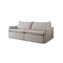 Ver imagem 3 de Sofá Cama 2 Lugares Retrátil 200cm Linho Califórnia Zurc Decor Cinza Claro