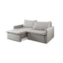 Ver imagem 6 de Sofá Cama 2 Lugares Retrátil 200cm Linho Califórnia Zurc Decor Cinza Claro