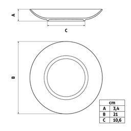 Jogo 6 Pratos Fundos de Porcelana 21cm Leonora Tramontina Branco Sopa Risoto Massa - 3