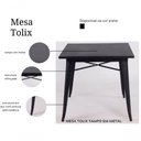 Ver imagem 3 de Mesa Bar Restaurante Quadrada Tolix Iron Preto 80x80