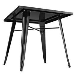 Mesa Bar Restaurante Quadrada Tolix Iron Preto 80x80 - 4