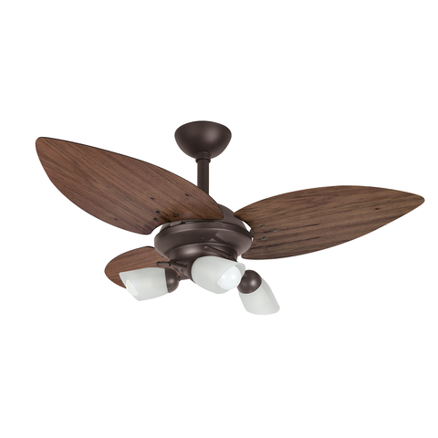 Ventilador de Teto Infinity Lótus Spot Marrom 3 Pás Imbuia 110 V 1026 Lótus 3L