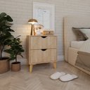 Ver imagem 1 de Mesa de Cabeceira Ipanema 2 Gavetas em MDP e Pintura BP Fosca