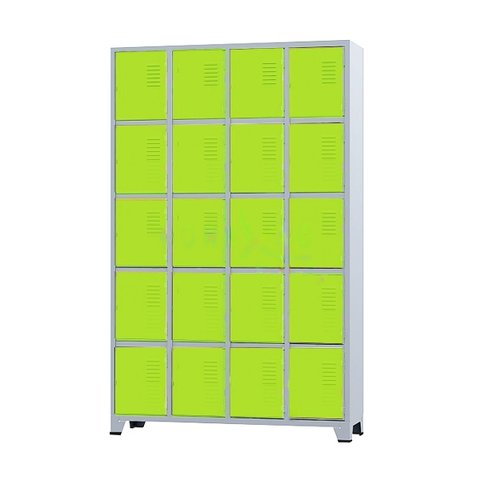 Armário Roupeiro De Aço Para Vestiário 20 Portas Locker Verde