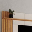 Ver imagem 4 de Painel Ripado para TV até 80 Polegadas MDF 220CMX135CM Supreme Marrom