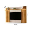 Ver imagem 3 de Painel Ripado para TV até 80 Polegadas MDF 220CMX135CM Supreme Marrom