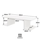 Ver imagem 4 de Mesa Escritório Suspensa Escrivaninha Computador com Prateleiras 90cm Branco