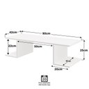 Ver imagem 4 de Mesa Escritório Suspensa Escrivaninha Computador 90x42cm Com Prateleiras